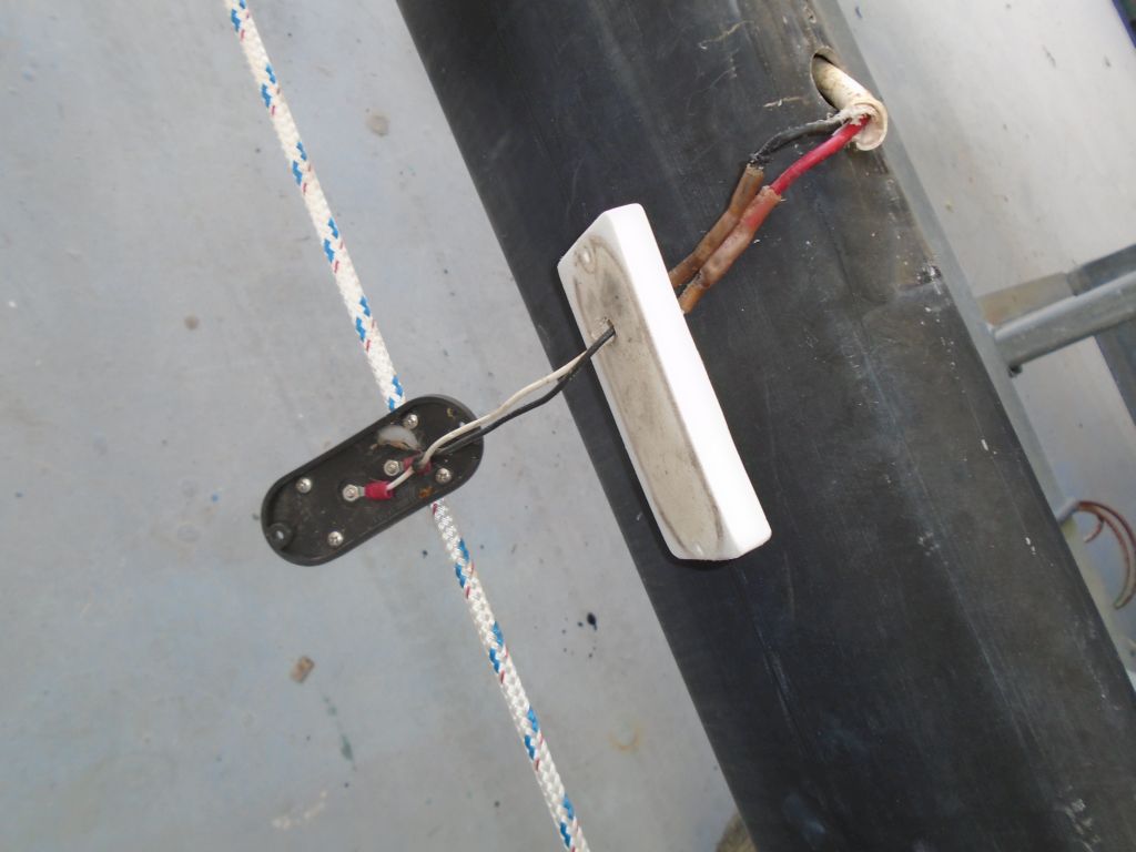 Lackey Sailing Precision 10 Next I Made Up The Light End Of Wires Installing New Ring Terminals To Fixture And Reinstalling Front Mast